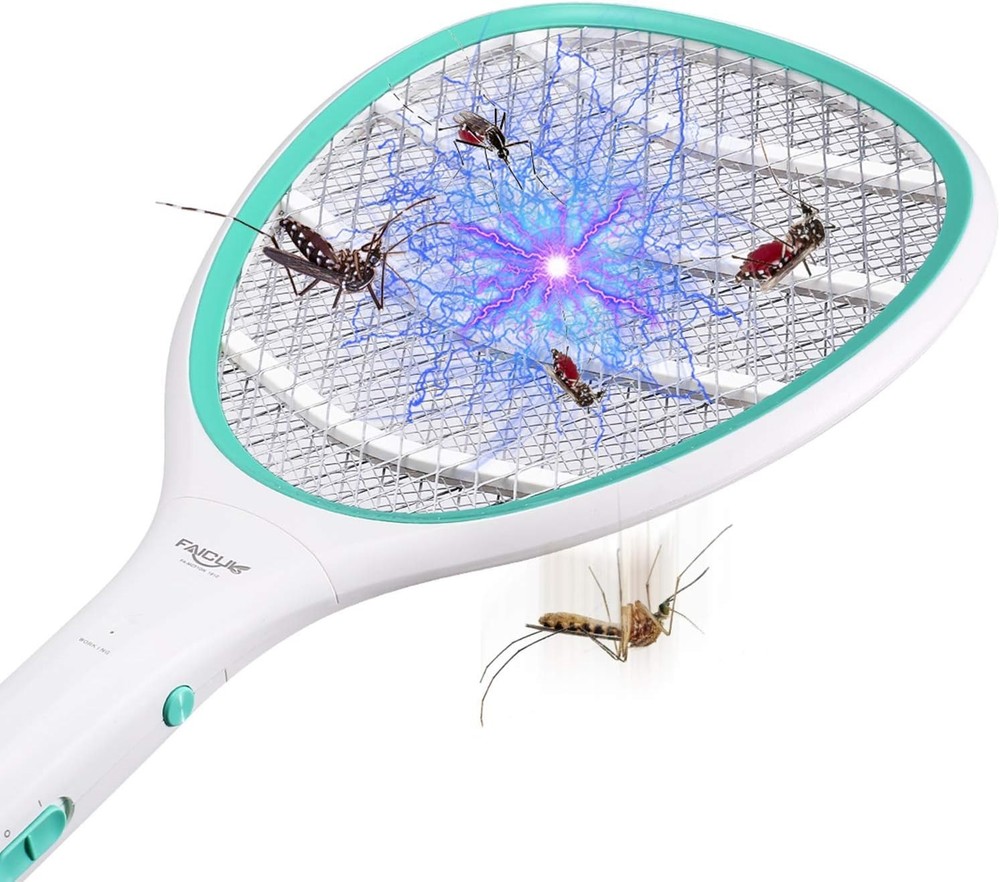 Handheld 2-Pack Bug Zapper Racket - Lightweight, Powerful Mosquito Killer