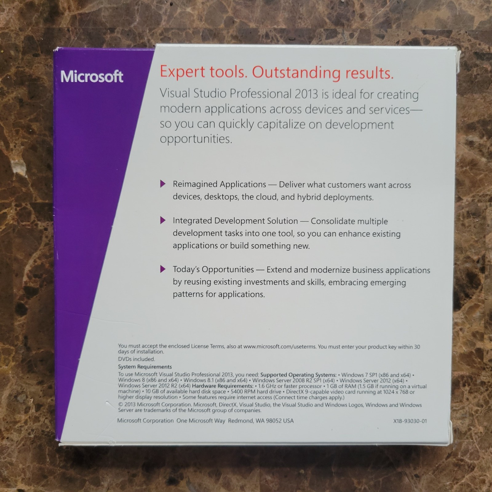 Microsoft Visual Studio 2013 Professional Full Version RETAIL Box