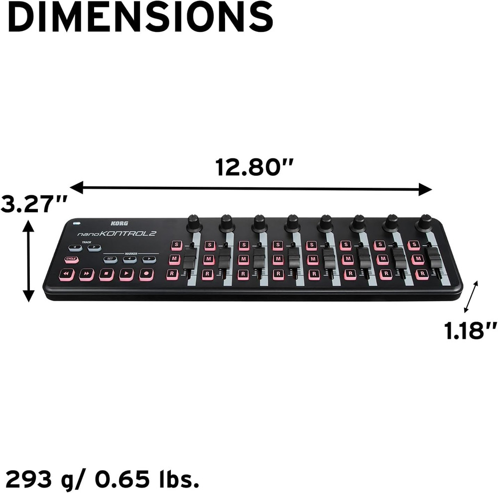 Nanokontrol2 Slim-Line USB Control Surface, Black