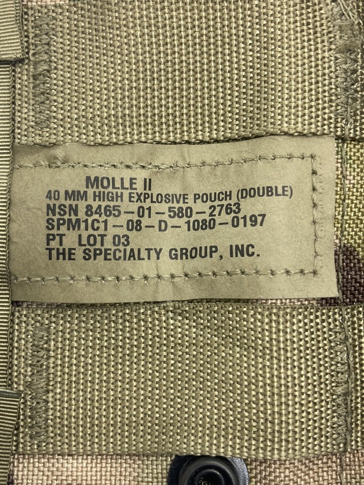MULTICAM MOLLE Double 40mm Pouch USGI