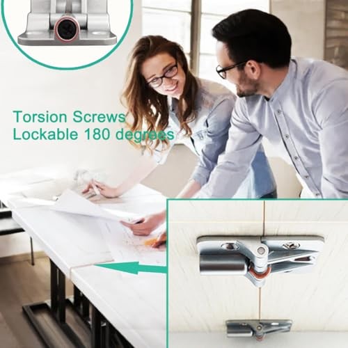 Adjustable 180 Degree Hinges,Folding Bifold Door Hinges,Locking Hinges Silver-2