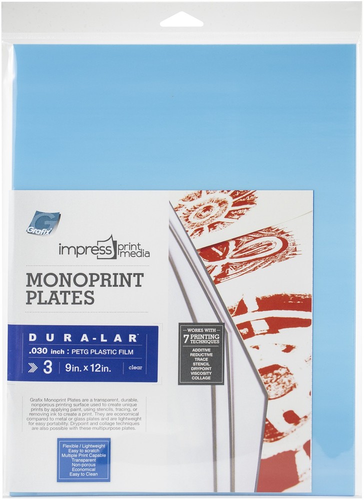 Impress Monoprint Plates 3/Pkg 9"X12"