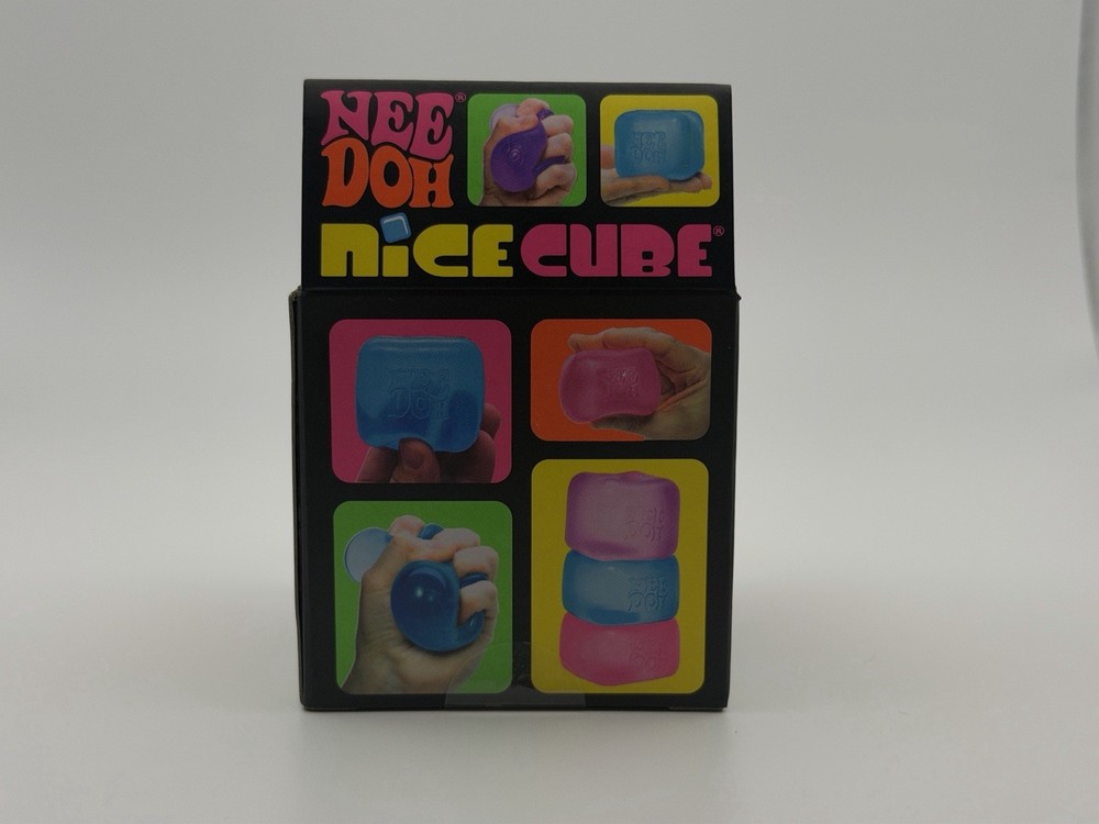 Nee Doh Nice Cube Super Solid Squish Pink Sensory Toy