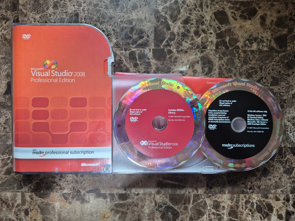 Microsoft Visual Studio Professional 2008 SQL Dev 2005 Windows Server 2003 R2