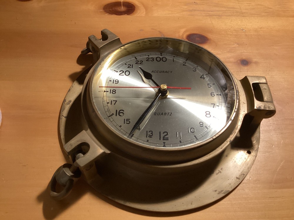 Vintage Accuracy Quartz Brass Clock