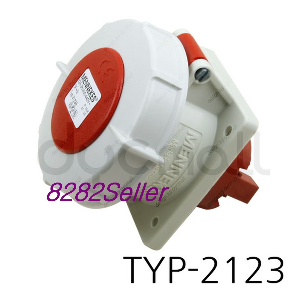 MENNEKES TYP 2123A [IP67 440V 32A 3h 3P+E] Panel mounted receptacle socket