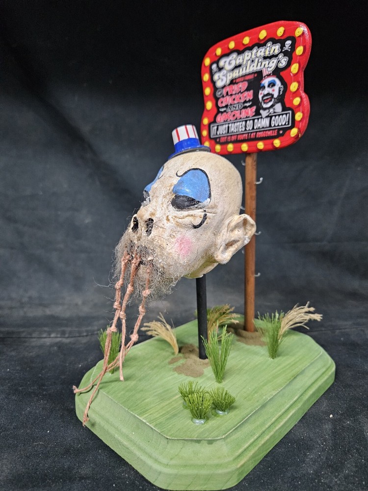 Shrunken Head Captain Spaulding, MUMMIFIED, SIDESHOW GAFF,ODDITY, FREAK, Art