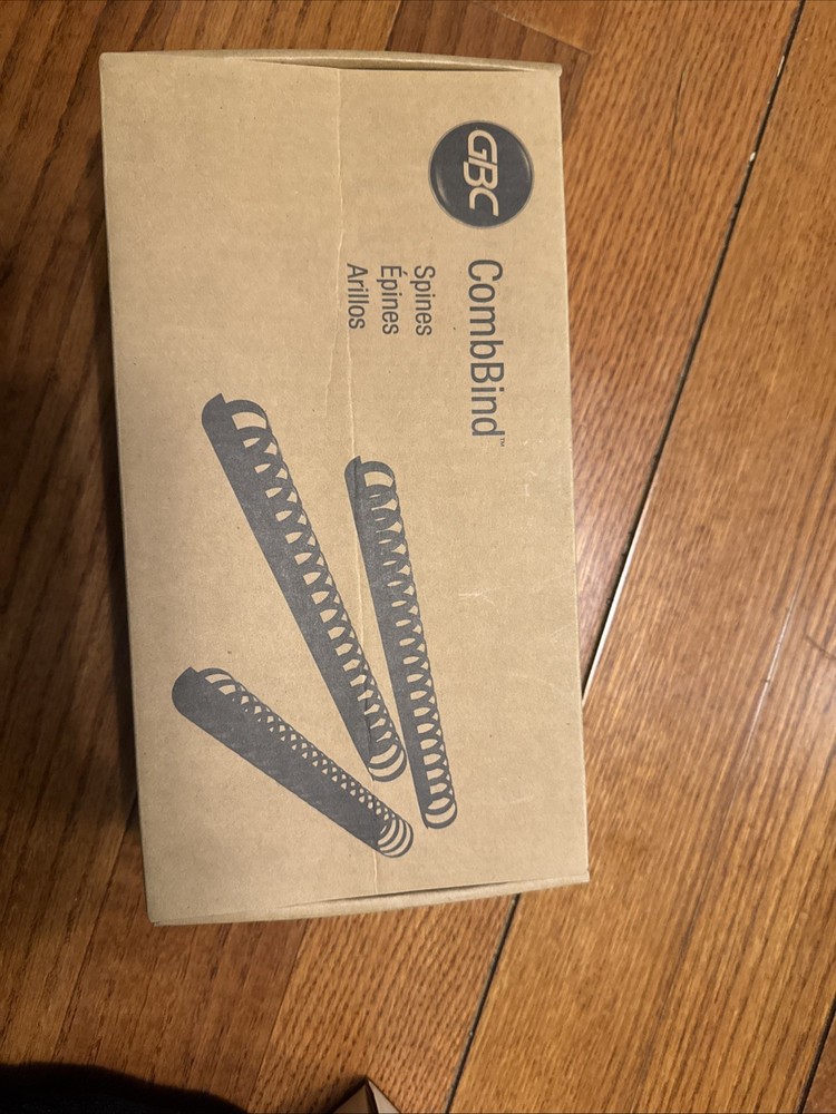 Black Plastic Comb Binding Spines 1/2” 85-sheets Capacity 75 Counts In Box