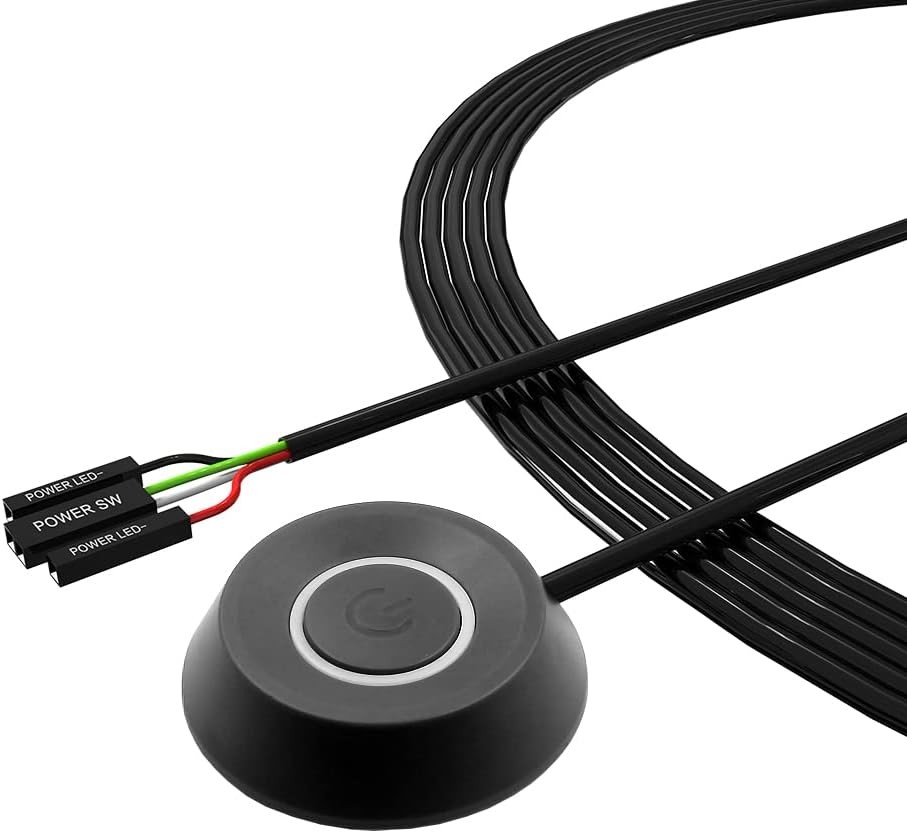 DKE PC Power Button Desktop Computer Case Switch On Off HDD Push...