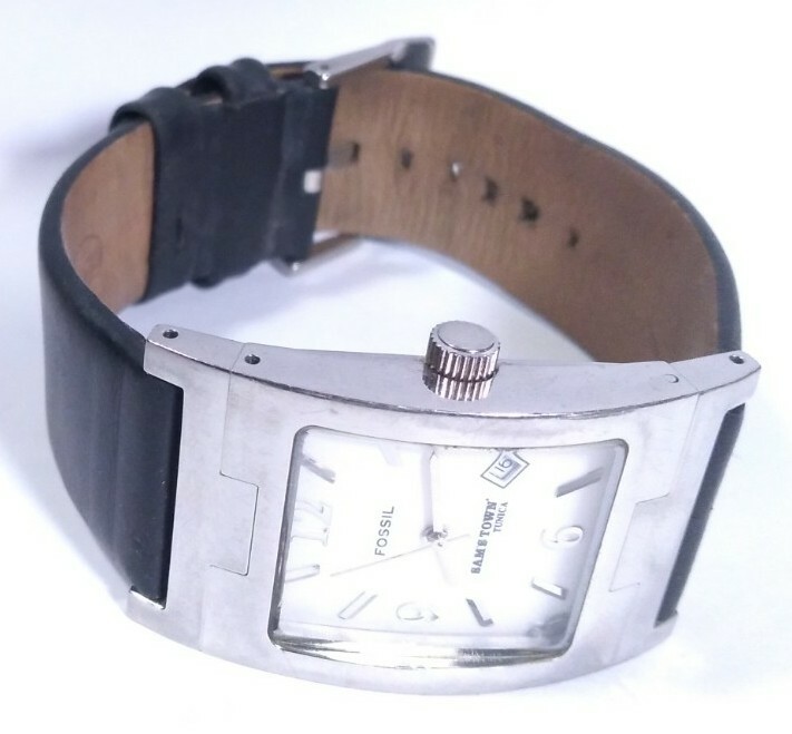 Sams Town Tunica Casino Watch by Fossil Arkitekt Pr5168 Black Band Silver Case