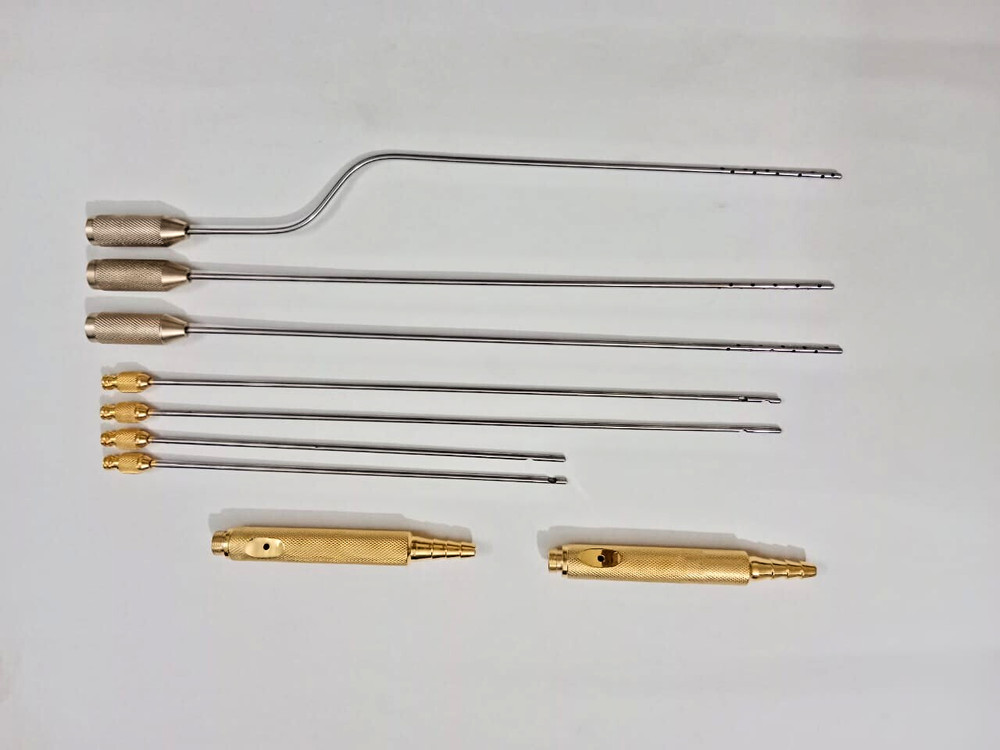 Liposuction Cannula Set With Luer Lock Handle for Neck Plastic Surgery