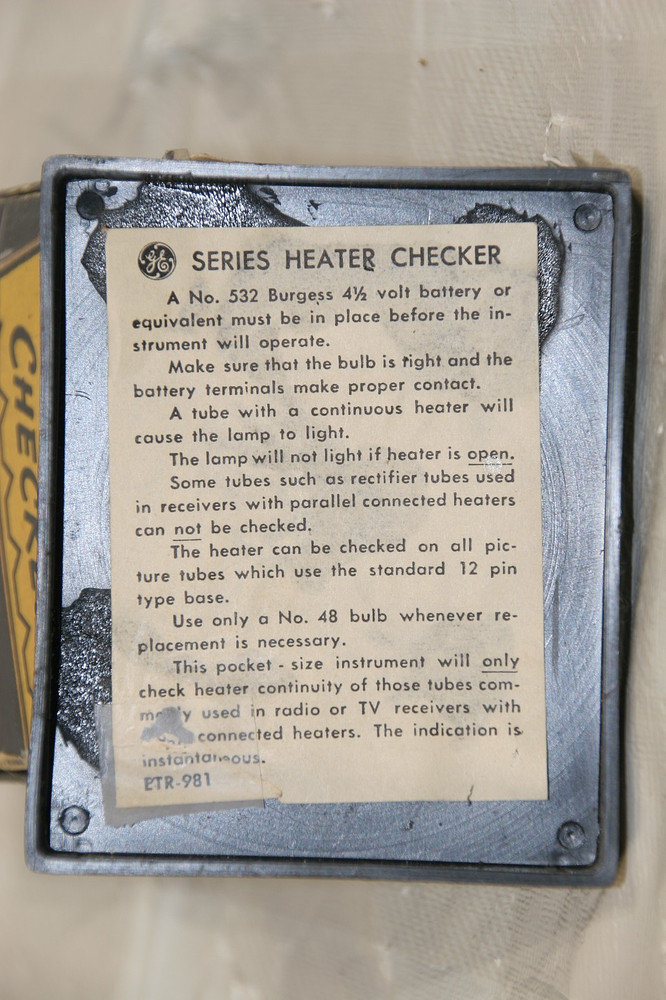 Vintage GE Series Heater Checker PTR-981 - Untested But Should Work