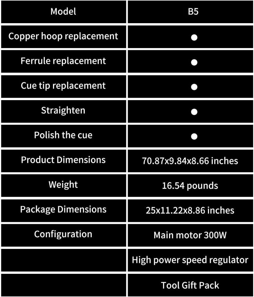 Multi Function Billiard Cue Repair Tool Lathe Kit