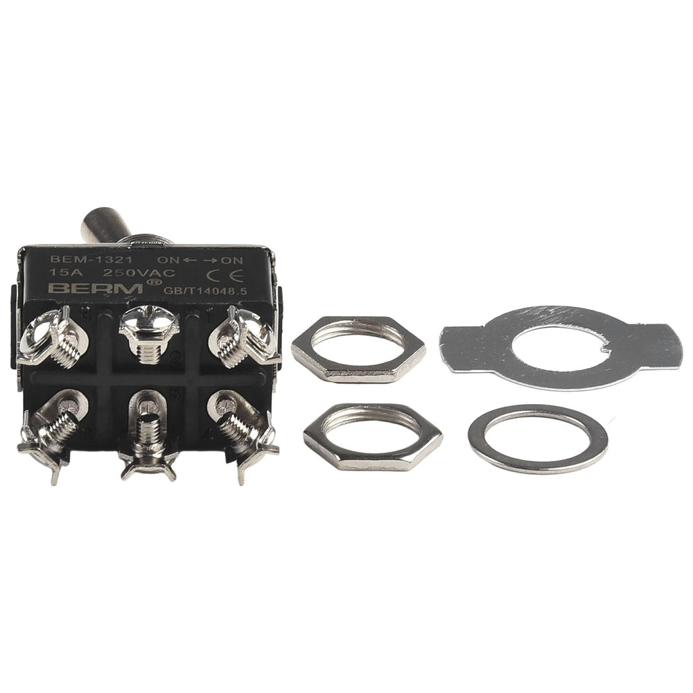 Tact Switch Button Switch 20A125VAC 500VDC 50m??max DOUBLE POLE ON/OFF/ON