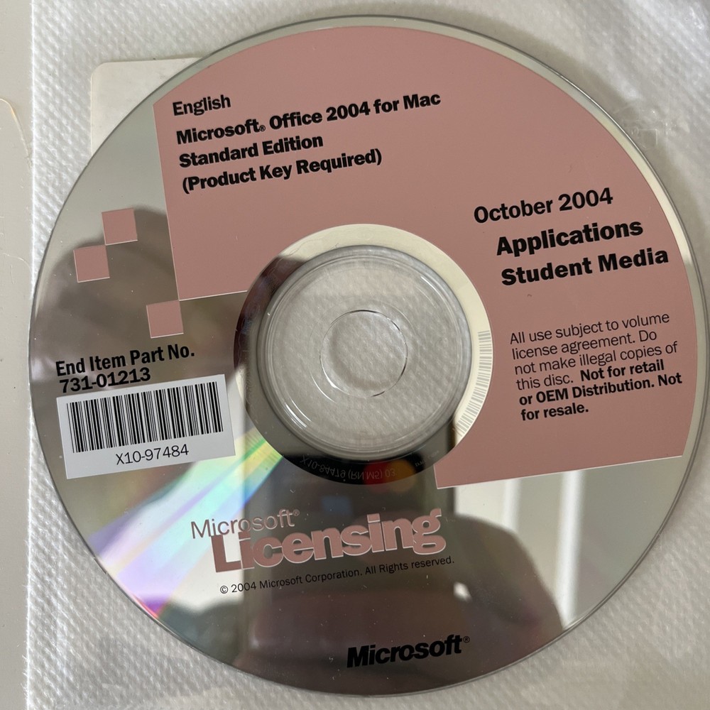 Microsoft Office 2004 for MAC