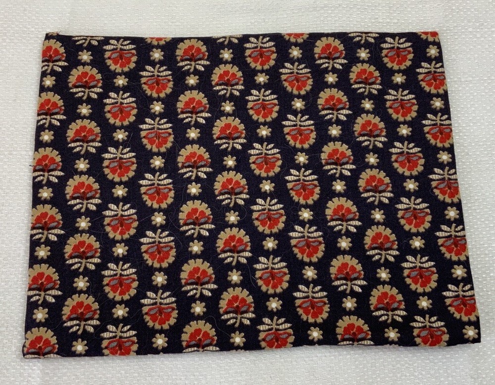 Antique Vintage Patchwork Quilt Table Topper, Early Calico Prints, Triangles