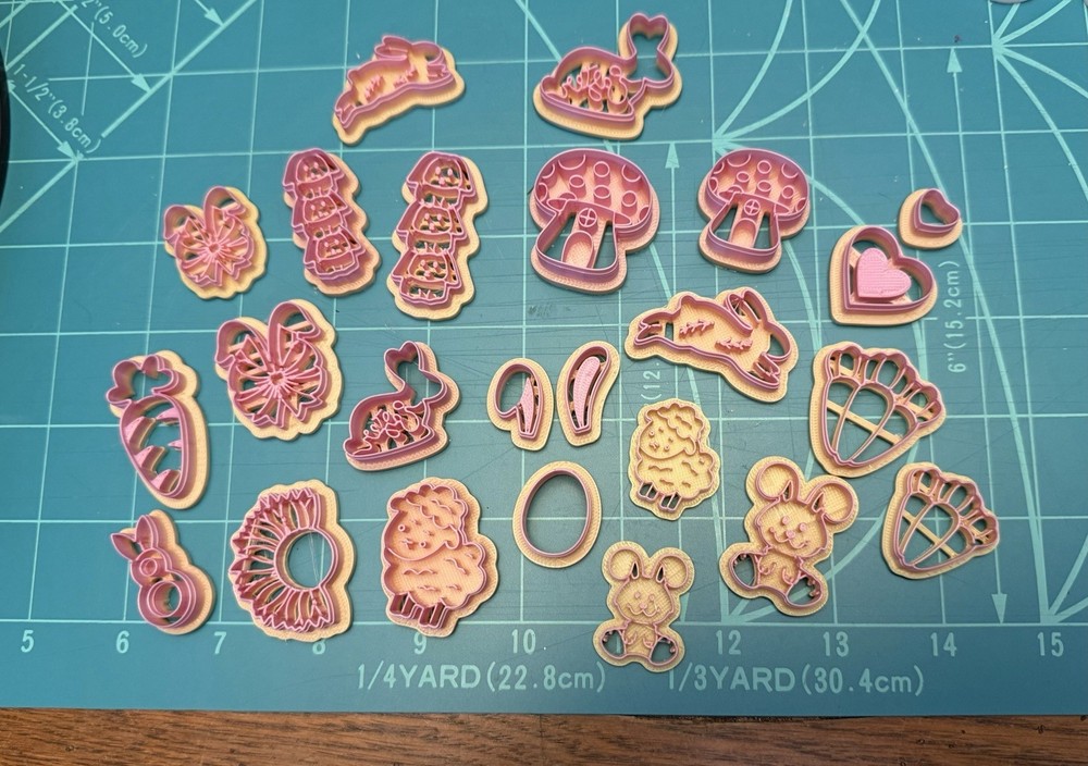 Easter Springtime 21 Piece Polymer Clay Cutter Set!