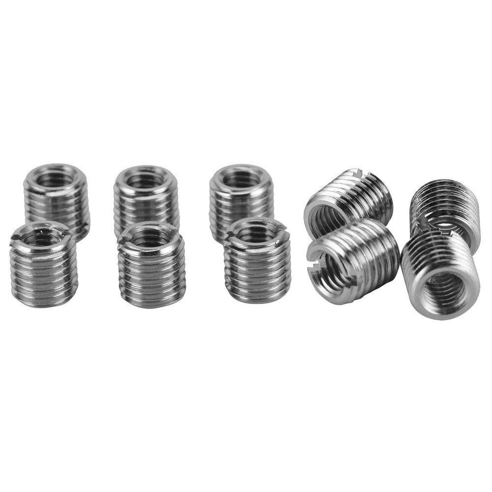 10pcs Self Tapping Thread Insert, Externally Length:12mm, M8*1.25-m12*1.5