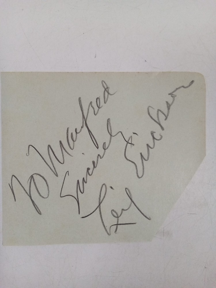 Leif Erickson American Actor Signed Cut JSA -#