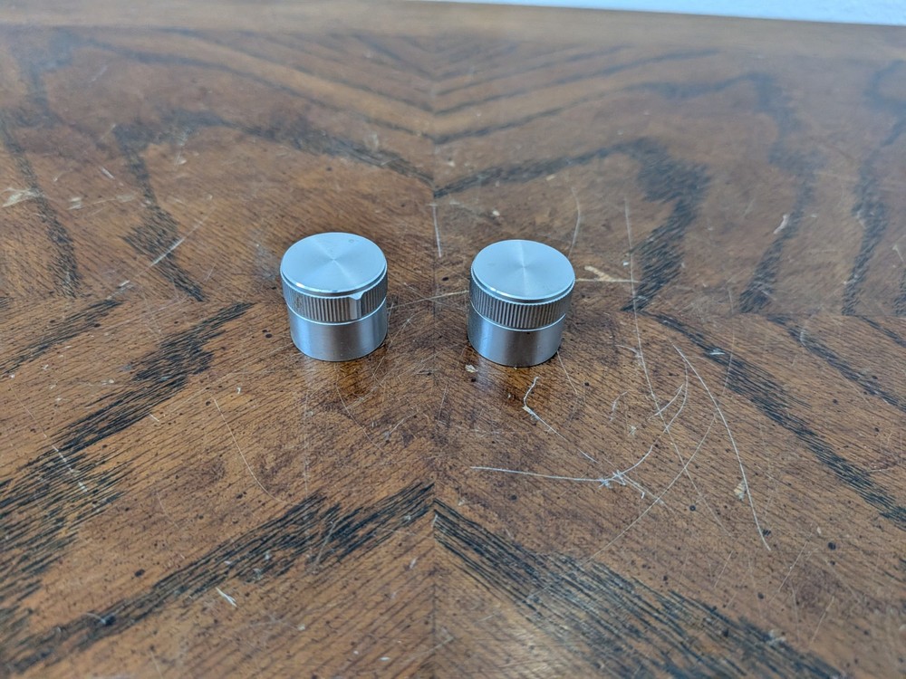 Pair Silver Stereo Knobs