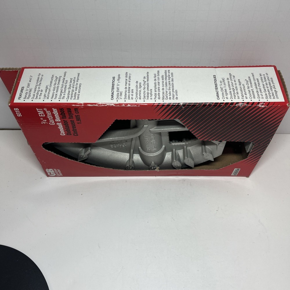 3/4'' THIN WALL & 1/2'' RIGID CONDUIT BENDER ALLOY