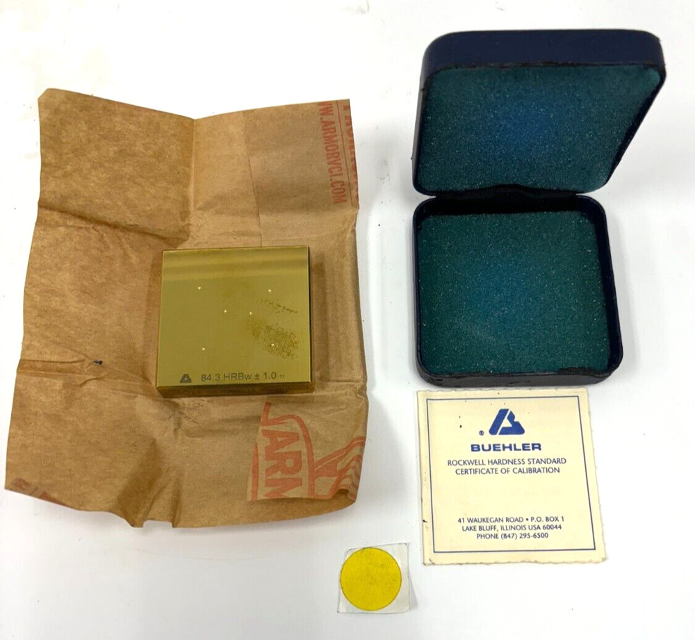BUEHLER HARDNESS CALIBRATION TEST BLOCK 117790