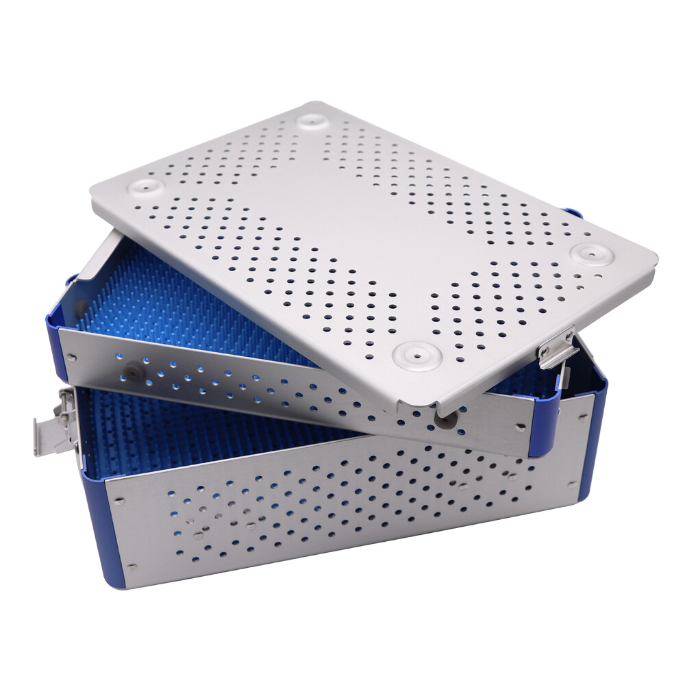 US SHIP-Two layer Sterilization tray case box surgical instrument Sterilize tray