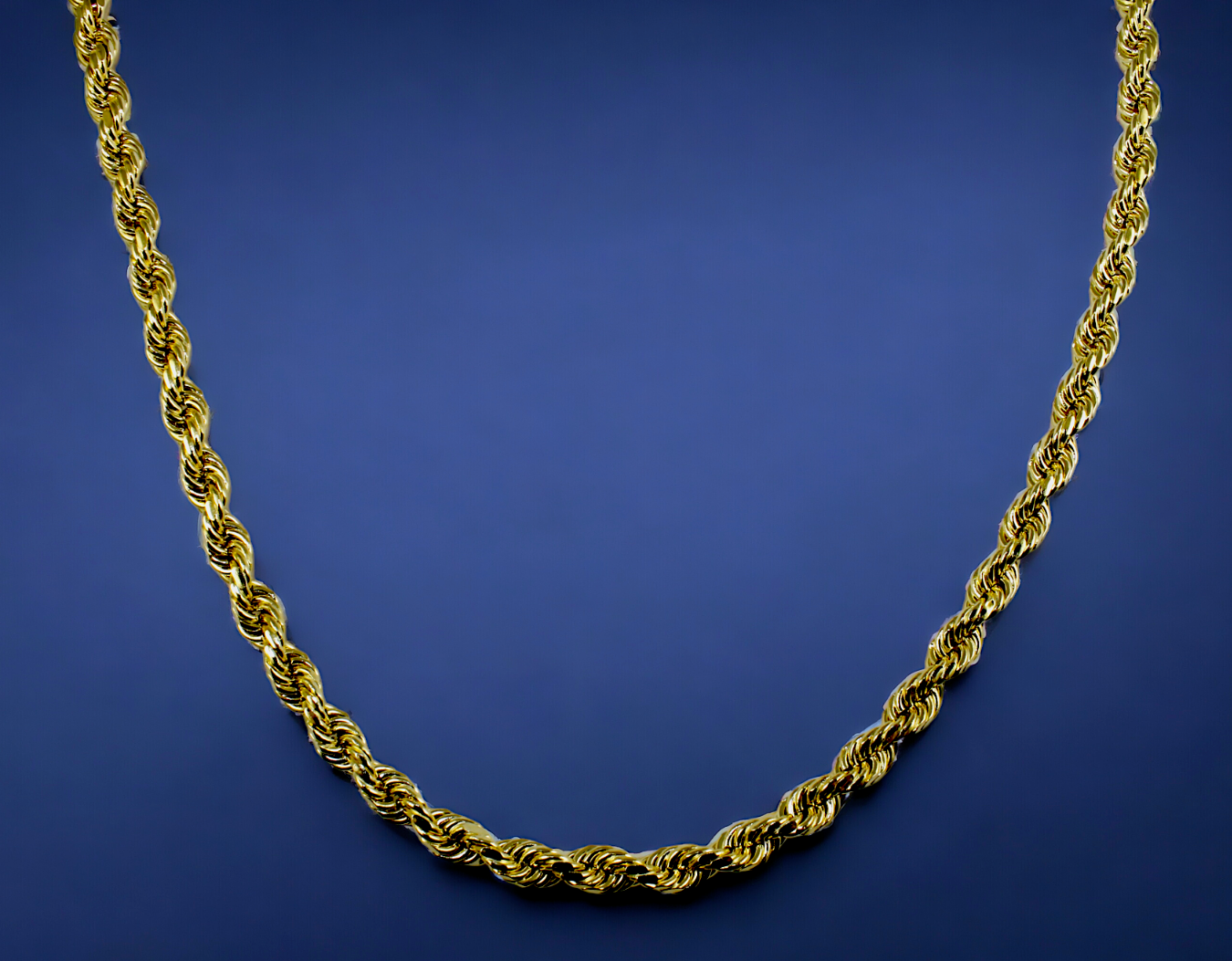 10K Yellow Gold 2mm-10mm Rope Chain Necklace Diamond Cut All Sizes Real