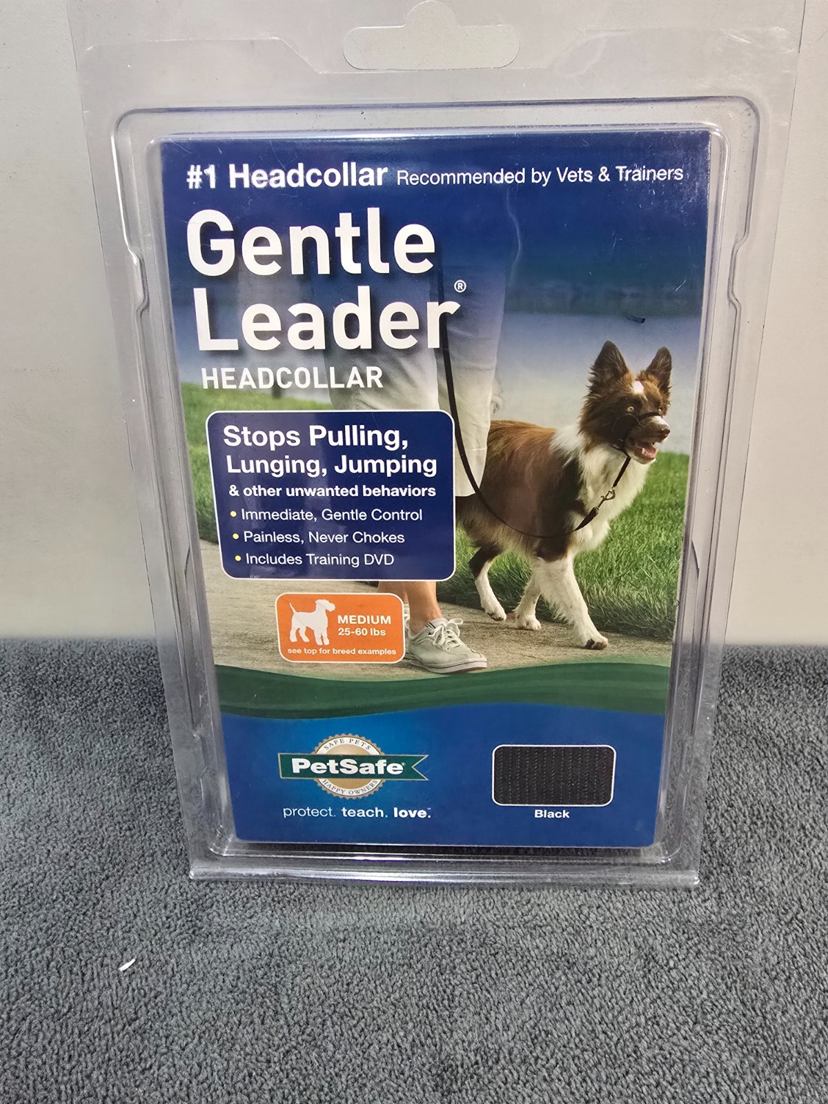 PetSafe Gentle Leader Headcollar Adjustable Dog Harness ~ Med, Black
