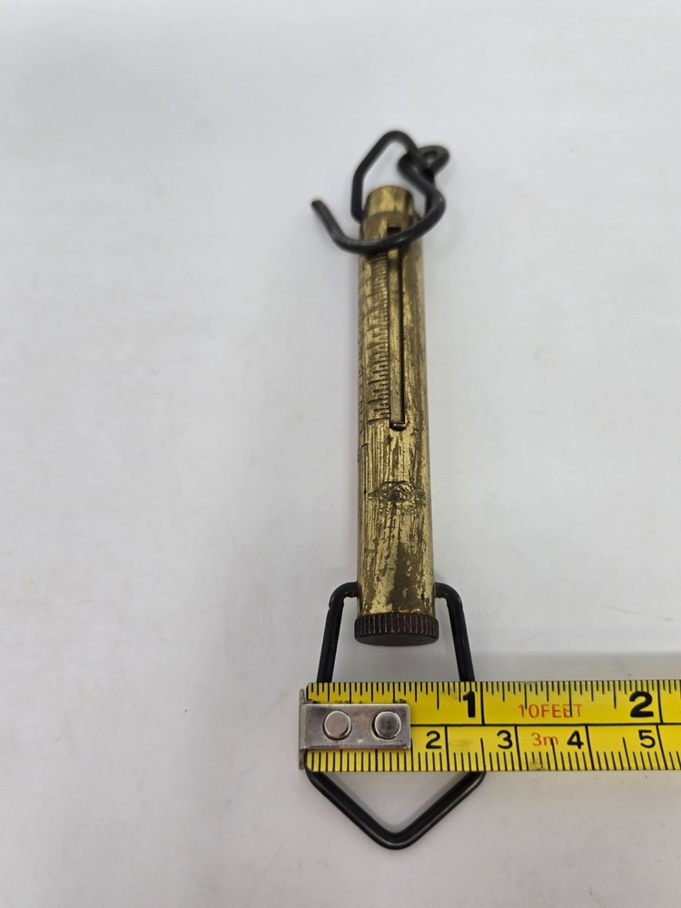 Vintage Brass Spring Salter Pull Down Hanging Scale