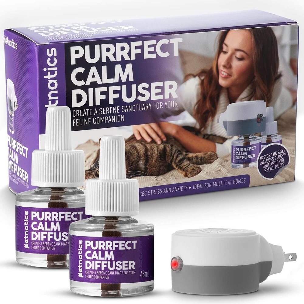 Purrfect Calm Cat Diffuser – Natural Odorless Calming Solution for Stress Relief