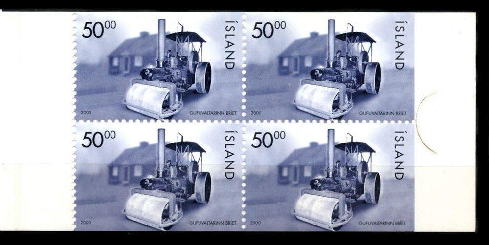 Iceland: 2000 Steam Roller Complete Booklet (908a) MNH