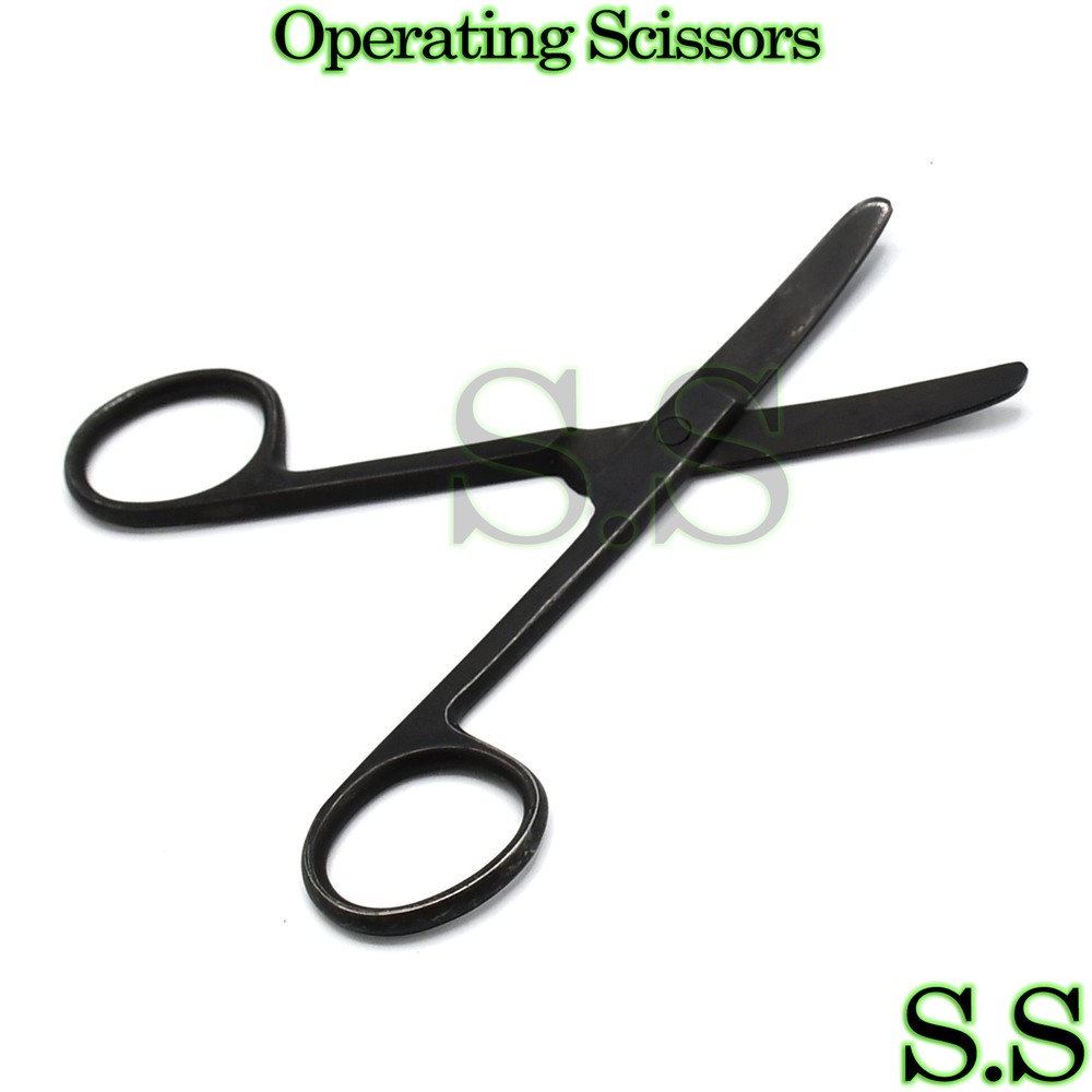 Operating Scissors Curved 5" blunt-blunt Black Coated Surgical Instruments