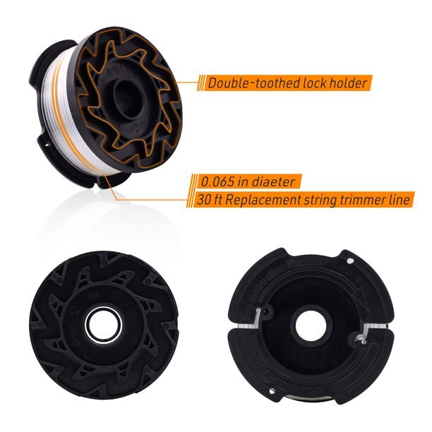 BLACK+DECKER AF100 Replacement String Trimmer Line Spool Weed Eater Edger-6PK