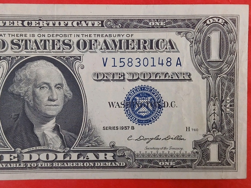 One Dollar 1957B Silver Certificates