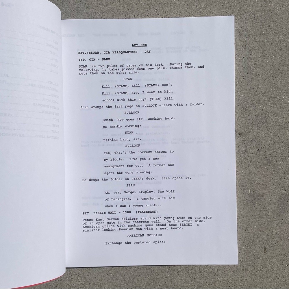 American Dad 2006 Original Production Used Table Draft Script Ep Red October Sky