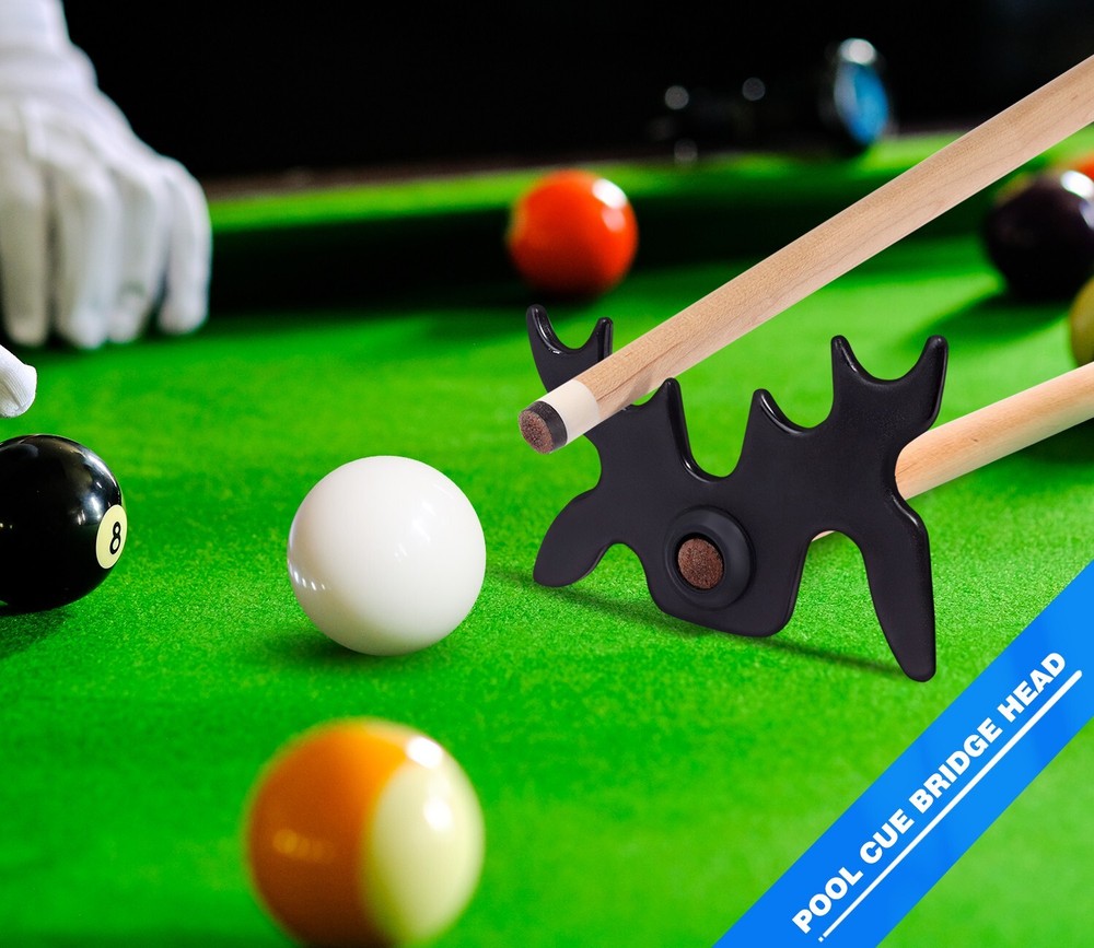 2 Pack Billiard Pool Cue Stick Slip-On Moosehead Bridge Head