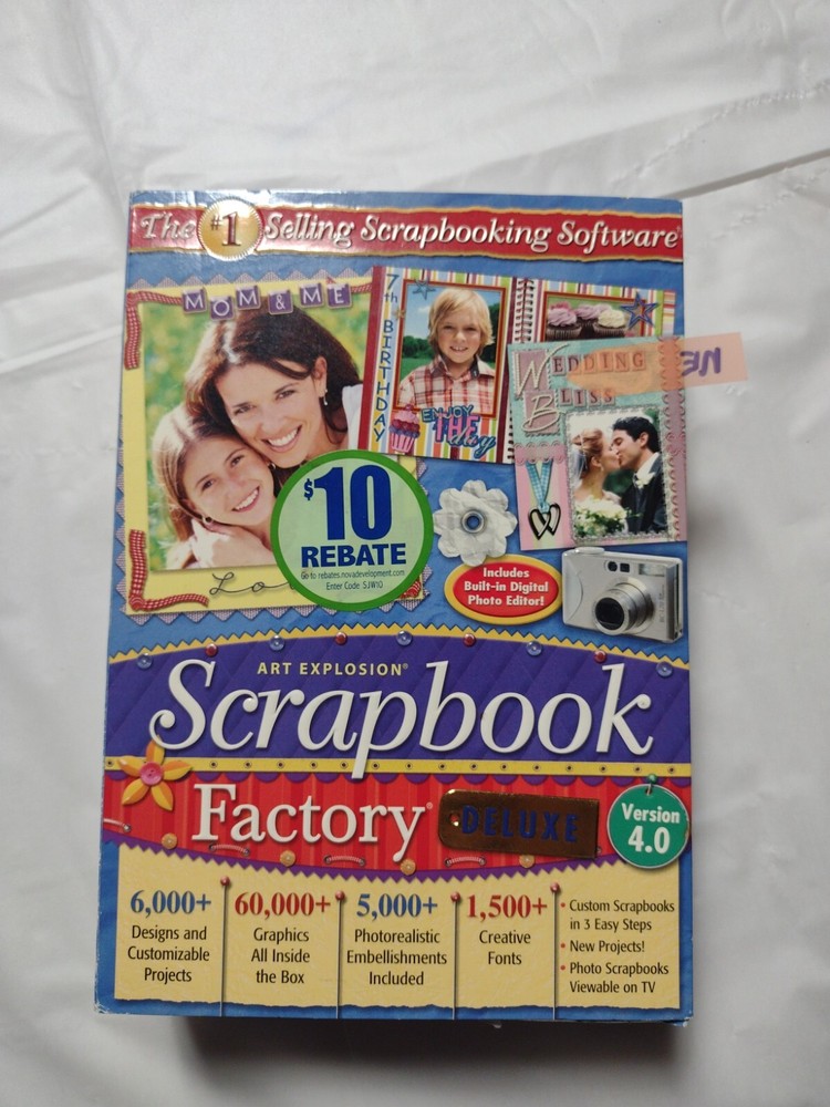 ART EXPLOSION SCRAPBOOK FACTORY DELUXE VERSION 4.0 DVD WINDOWS 2000/XP 2005