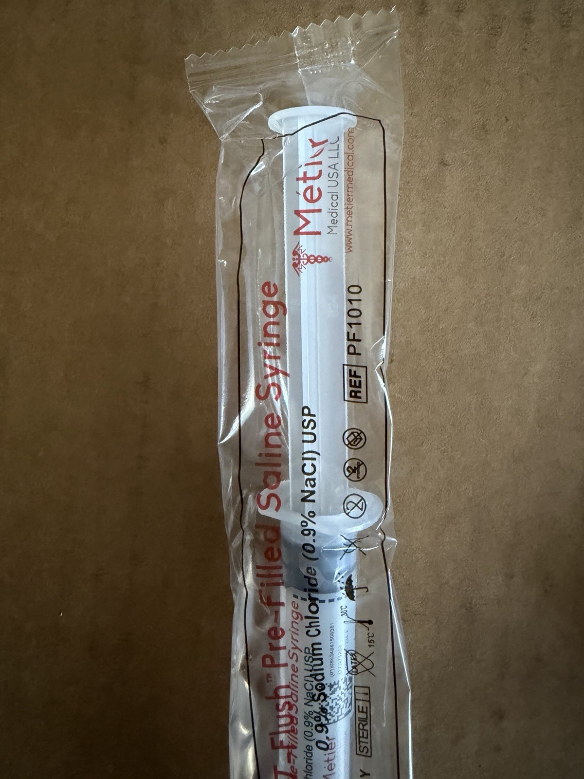 Metier Medical Normal 0.9 Saline Flush 10ml 30 Ct Ind. Wrapped - Lowest Price!