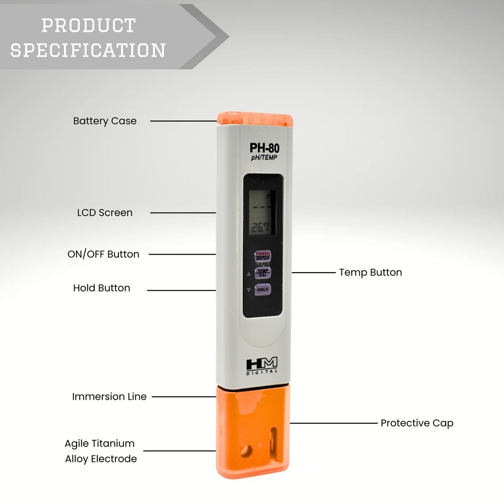 HMDPHM80 Digital pH/Temperature Meter