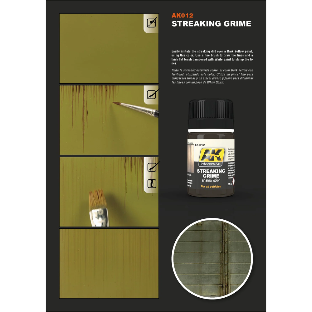 AK Interactive Streaking Grime Enamel Paint 35ml Bottle