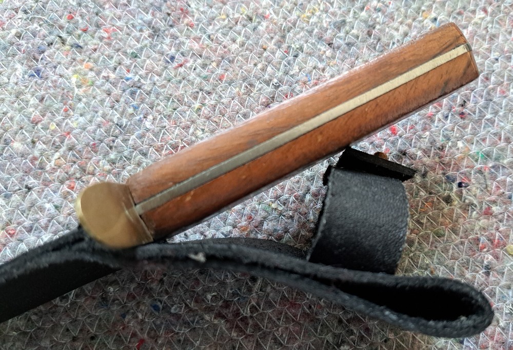Vintage Handmade Knife with Leather Scabbard