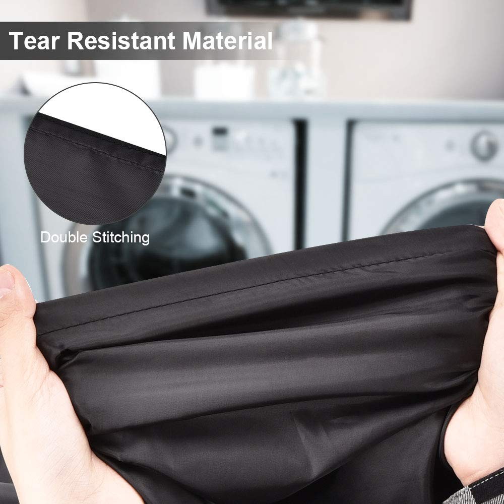 Extra Large Laundry Bag 28x45Inch,2 Pack Drawstring Cloth Hamper,Dorm Camp,Black