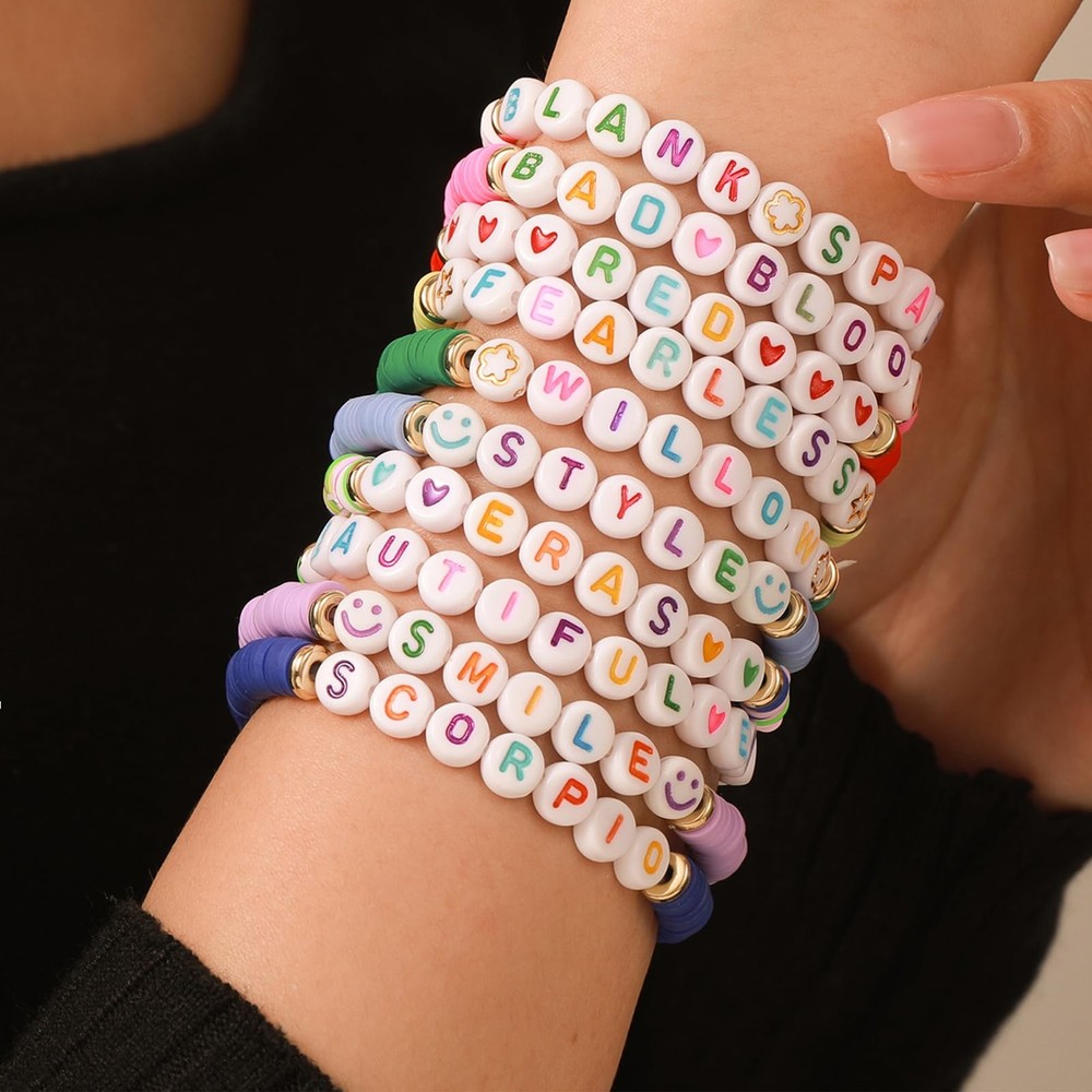 Friendship Bracelets Set, Stackable Charm Customized Bangle, 12 Zodiac Signs 10p