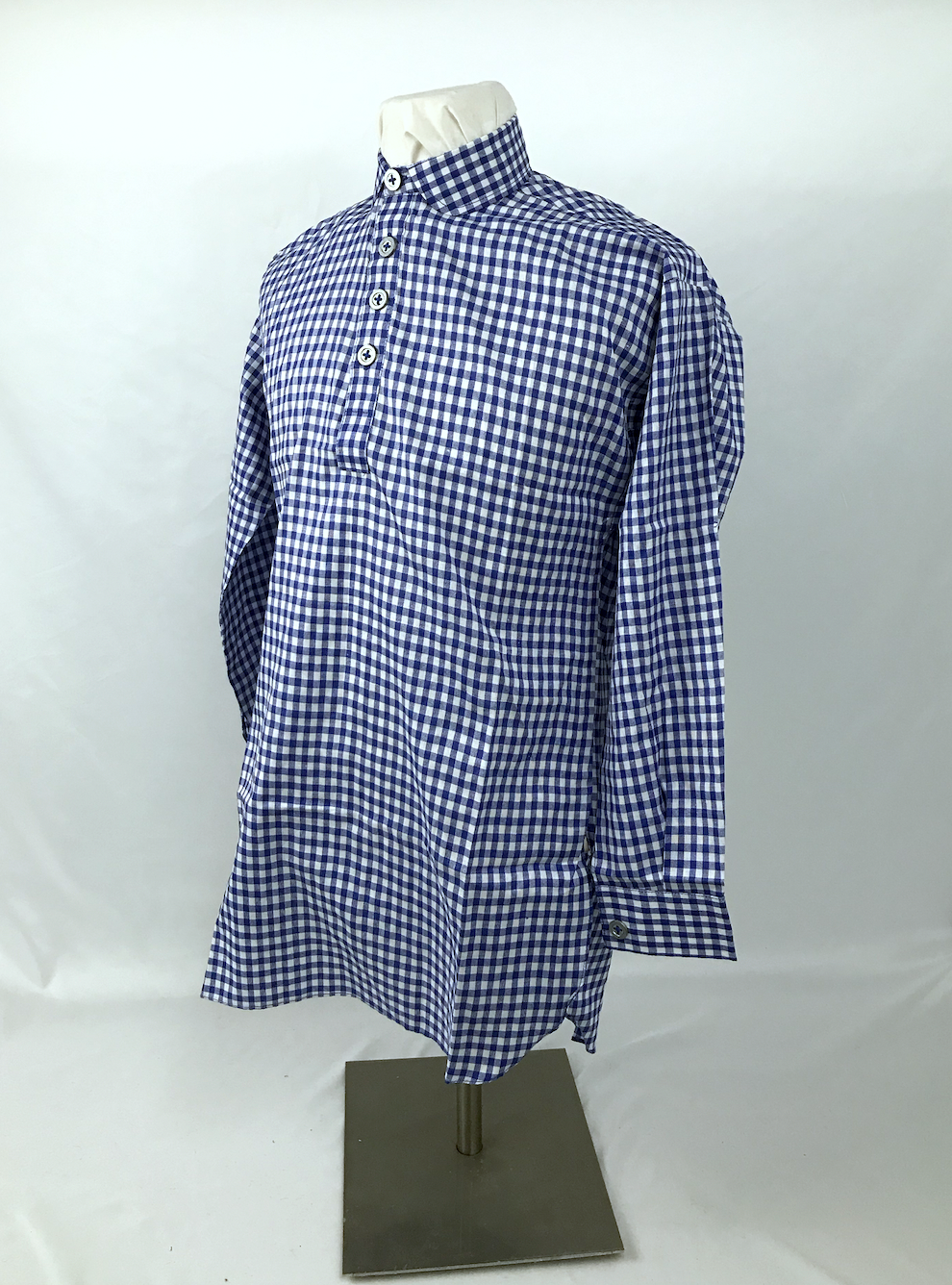 Blue Checked Shirt, Large Checks - Reenactment, Civil War - Size Small