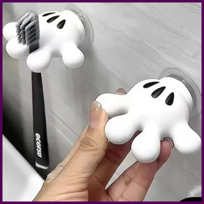 Toothbrush holder Mickey Palm cute bathroom towel suction cup multi-function.