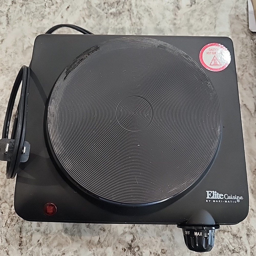 Elite Gourmet Electric Single Burner. Used