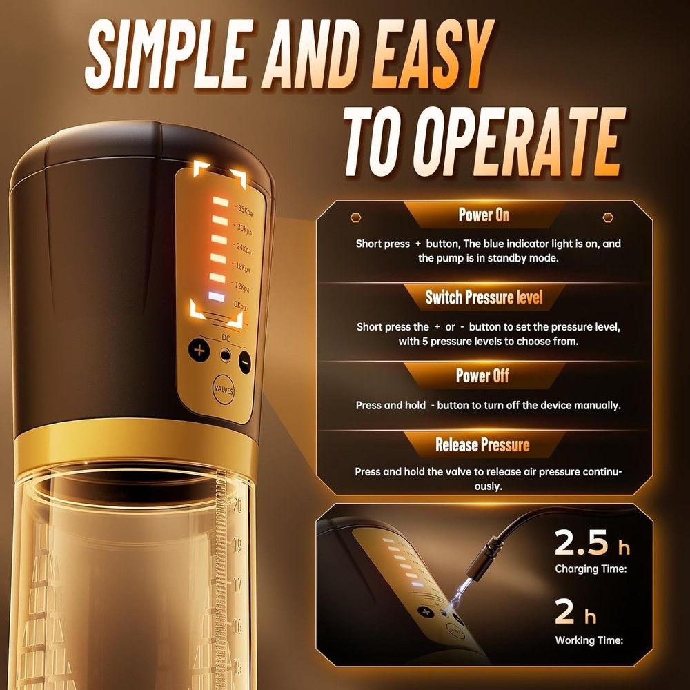 Automatic Male Penis Pump with Five Training Modes for Enhanced Performance