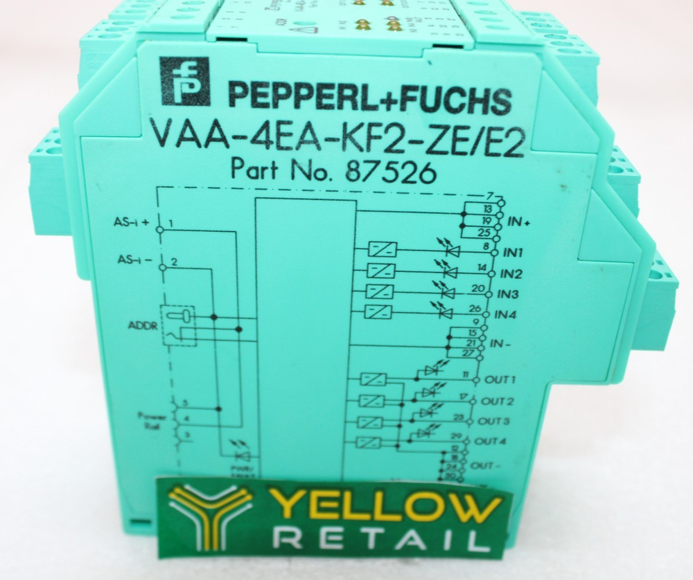 PEPPERL+FUCHS VAA-4EA-KF2-ZE/E2 AS-INTERFACE (AS-i) SENSOR/ACTUATOR MODULE 87526