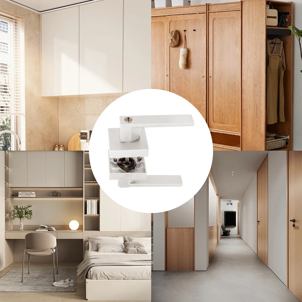 12Pack Silver Passage Door Lever Silver Interior Door Knobs Entry Locks W/ Keys